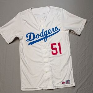 Bakersports LA Dodgers #51 Alex Vesia SS Baseball Jersey White Sz Men's Small